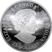 Canada 25 Dollars Apollo 11 Domed - 50th Anniversary 2019 Proof ELIZABETH II CANADA D. G. REGINA 25 DOLLARS coin obverse Canada 25 Dollars Apollo 11 Domed - 50th Anniversary 2019 Proof ELIZABETH II CANADA D. G. REGINA 25 DOLLARS coin obverse