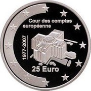 Luxembourg 25 Euro 30 years European Court of Auditors 2007 Proof KM# 103 LËTZEBUERG 2007 CG coin obverse