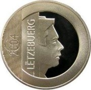 Luxembourg 25 Euro European Parliament 2004 (u) Proof KM# 86 LËTZEBUERG 2004 coin obverse