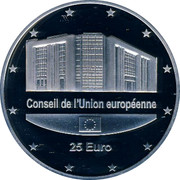 Luxembourg 25 Euro Luxembourg Presidency of the European Council 2005 Proof KM# 98 LËTZEBUERG 2005 CG coin obverse
