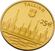 Estonia 25€ Hanseatic Tallinn 2017 Proof like TALLINN 25€ coin reverse Estonia 25€ Hanseatic Tallinn 2017 Proof like TALLINN 25€ coin reverse