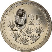 Cyprus 25 Mils 1977 KM# 40 Republic 25 coin reverse Cyprus 25 Mils 1977 KM# 40 Republic 25 coin reverse