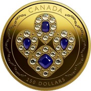 Canada 250 Dollars Her Majesty Queen Elizabeth II's Sapphire Tiara 2019 CANADA 250 DOLLARS coin reverse Canada 250 Dollars Her Majesty Queen Elizabeth II's Sapphire Tiara 2019 CANADA 250 DOLLARS coin reverse