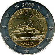 Malta 2E Fort St. Angelo 2008 UNC 2008 FORT ST. ANGELO MALTA coin obverse Malta 2E Fort St. Angelo 2008 UNC 2008 FORT ST. ANGELO MALTA coin obverse