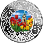 Canada 3 Dollars Tulips 2019 SH CANADA coin reverse Canada 3 Dollars Tulips 2019 SH CANADA coin reverse
