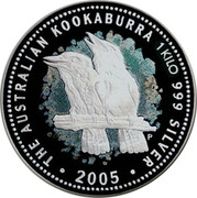 Australia 30 Dollars Kookaburra 2005 P THE AUSTRALIAN KOOKABURRA 1 KILO 999 SILVER 2005 P coin reverse Australia 30 Dollars Kookaburra 2005 P THE AUSTRALIAN KOOKABURRA 1 KILO 999 SILVER 2005 P coin reverse