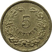 Luxembourg 5 Centimes Adolphe 1901 KM# 24 5 CENTIMES coin reverse Luxembourg 5 Centimes Adolphe 1901 KM# 24 5 CENTIMES coin reverse