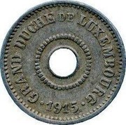 Luxembourg 5 Centimes Marie Adelaide 1915 KM# 27 GRAND DUCHE DE LUXEMBOURG ∙ 1915 ∙ coin obverse Luxembourg 5 Centimes Marie Adelaide 1915 KM# 27 GRAND DUCHE DE LUXEMBOURG ∙ 1915 ∙ coin obverse