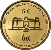 Luxembourg 5 € Central banks system 2003 (u) Proof KM# 84 1998 - BANQUE CENTRALE DU LUXEMBOURG - 2003 5 € BCL SYSTÈME EUROPÉEN DE BANQUES CENTRALES coin reverse Luxembourg 5 € Central banks system 2003 (u) Proof KM# 84 1998 - BANQUE CENTRALE DU LUXEMBOURG - 2003 5 € BCL SYSTÈME EUROPÉEN DE BANQUES CENTRALES coin reverse