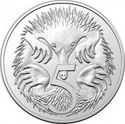 Australia 5 Cents Echidna 2021 	 In Sets only 5 SD coin reverse Australia 5 Cents Echidna 2021 	 In Sets only 5 SD coin reverse