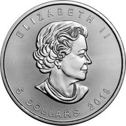 Canada 5 Dollars Lynx 2019 ELIZABETH II 5 DOLLARS 2019 coin obverse Canada 5 Dollars Lynx 2019 ELIZABETH II 5 DOLLARS 2019 coin obverse