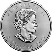 Canada 5 Dollars Polar Bear 2019 ELIZABETH II 5 DOLLARS 2019 coin obverse