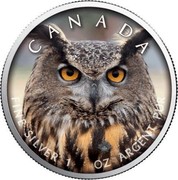 Canada 5 Dollars Wildlife - Owl 2019 CANADA FINE SILVER 1 OZ ARGENT PUR coin reverse Canada 5 Dollars Wildlife - Owl 2019 CANADA FINE SILVER 1 OZ ARGENT PUR coin reverse
