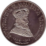 Luxembourg 5 ECU 35th Anniversary European Investmentbank 1993 X# 28 HENRI VII., COMTE DE LUXEMBOURG 5.6.1288 -1309 ROI EMPEREUR DU SAINT EMPIRE GERMANIQUE 1308-1313 coin obverse Luxembourg 5 ECU 35th Anniversary European Investmentbank 1993 X# 28 HENRI VII., COMTE DE LUXEMBOURG 5.6.1288 -1309 ROI EMPEREUR DU SAINT EMPIRE GERMANIQUE 1308-1313 coin obverse