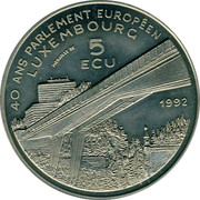 Luxembourg 5 ECU 40 years European Parliament Charles IV 1992 UNC X# 21 40 ANS PARLEMENT EUROPÉEN LUXEMBOURG MEDAILLE DE 5 ECU 1992 coin reverse Luxembourg 5 ECU 40 years European Parliament Charles IV 1992 UNC X# 21 40 ANS PARLEMENT EUROPÉEN LUXEMBOURG MEDAILLE DE 5 ECU 1992 coin reverse