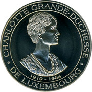 Luxembourg 5 ECU BeNeLux 1994 UNC CHARLOTTE GRANDE-DUCHESSE-1919-1964-DE LUXEMBOURG coin obverse Luxembourg 5 ECU BeNeLux 1994 UNC CHARLOTTE GRANDE-DUCHESSE-1919-1964-DE LUXEMBOURG coin obverse