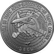 Luxembourg 5 ECU Eurocontrol - Air Traffic Control 1996 X# 43 CONTRÔLE DU TRAFIC AÉRIEN-EUROCONTROL-AIR TRAFFIC CONTROL 5 ECU LUXEMBOURG MAASTRICHT BRUXELLES coin obverse Luxembourg 5 ECU Eurocontrol - Air Traffic Control 1996 X# 43 CONTRÔLE DU TRAFIC AÉRIEN-EUROCONTROL-AIR TRAFFIC CONTROL 5 ECU LUXEMBOURG MAASTRICHT BRUXELLES coin obverse