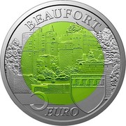 Luxembourg 5 Euro Castle of Beaufort 2013 Proof KM# 126 BEAUFORT 5 EURO coin reverse Luxembourg 5 Euro Castle of Beaufort 2013 Proof KM# 126 BEAUFORT 5 EURO coin reverse