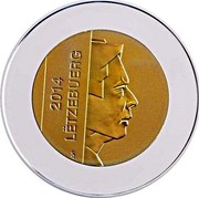 Luxembourg 5 Euro Castle of Larochette 2014 Proof KM# 133 2014 LËTZEBUERG GC coin obverse Luxembourg 5 Euro Castle of Larochette 2014 Proof KM# 133 2014 LËTZEBUERG GC coin obverse