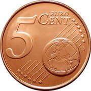 Cyprus 5 Euro Cent Moufflon 2008 KM# 80 5 EURO CENT LL coin reverse Cyprus 5 Euro Cent Moufflon 2008 KM# 80 5 EURO CENT LL coin reverse