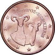 Cyprus 5 Euro Cent Moufflon 2009 KM# 80 ΚΥΠΡΟΣ ∙ 2009 ∙ KIBRIS coin obverse