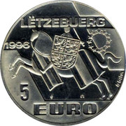 Luxembourg 5 Euro Henri Des Pays-Bas 1996 Unc X# 70 LËTZEBUERG 1996 5 EURO coin reverse Luxembourg 5 Euro Henri Des Pays-Bas 1996 Unc X# 70 LËTZEBUERG 1996 5 EURO coin reverse