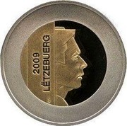 Luxembourg 5 Euro Tower Falcon 2009 Proof KM# 109 2009 LËTZEBUERG coin obverse