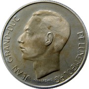 Luxembourg 5 Francs 1980 Proof KM# 56a Standard Coinage Resumed JEAN GRAND-DUC DE LUXEMBOURG J.N.LEVEVRE coin obverse