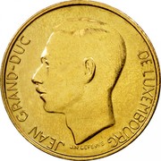 Luxembourg 5 Francs Jean 1986 KM# 60.2 JEAN GRAND-DUC DE LUXEMBOURG J.N.LEFEVRE coin obverse
