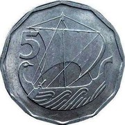Cyprus 5 Mils Small year 1981 KM# 50.1 5 coin reverse