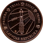 Latvia 5 ¢ Trial Essai 2003 PRUEBA TRIAL ESSAI PROBE LATVIJAS REPUBLIKA 2003 coin obverse Latvia 5 ¢ Trial Essai 2003 PRUEBA TRIAL ESSAI PROBE LATVIJAS REPUBLIKA 2003 coin obverse
