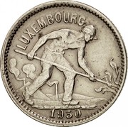 Luxembourg 50 Centimes 1930 KM# 43 Standard Coinage Resumed LUXEMBOURG 1930 coin obverse Luxembourg 50 Centimes 1930 KM# 43 Standard Coinage Resumed LUXEMBOURG 1930 coin obverse