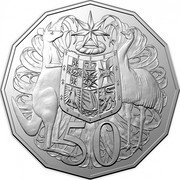 Australia 50 Cents Coat of Arms (6th Portrait) 2021 	 In Sets only 50 SD coin reverse Australia 50 Cents Coat of Arms (6th Portrait) 2021 	 In Sets only 50 SD coin reverse