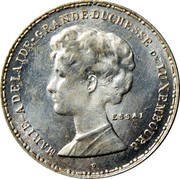 Luxembourg 50 Cents Marie-Adelaide 1914 (fr) Essai - Rare KM# E26 MARIE-ADELAIDE • GRANDE-DUCHESSE DE LUXEMBOURG ESSAI F. coin obverse Luxembourg 50 Cents Marie-Adelaide 1914 (fr) Essai - Rare KM# E26 MARIE-ADELAIDE • GRANDE-DUCHESSE DE LUXEMBOURG ESSAI F. coin obverse