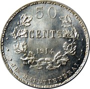 Luxembourg 50 Cents Marie-Adelaide 1914 (fr) Essai - Rare KM# E26 50 CENTS 1914 • • • JE MAINTIENDRAI • • • coin reverse Luxembourg 50 Cents Marie-Adelaide 1914 (fr) Essai - Rare KM# E26 50 CENTS 1914 • • • JE MAINTIENDRAI • • • coin reverse