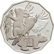Australia 50 Cents Student Design 2004 KM# 694a 50 coin reverse