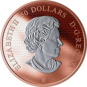 Canada 50 Dollars Maple Leaf in Motion 2019 ELIZABETH II 50 DOLLARS D • G • REGINA coin obverse Canada 50 Dollars Maple Leaf in Motion 2019 ELIZABETH II 50 DOLLARS D • G • REGINA coin obverse