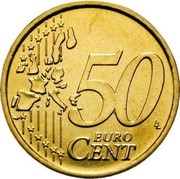 Luxembourg 50 Euro Cent 1st map 2002 (u) Proof KM# 80 50 EURO CENT LL coin reverse Luxembourg 50 Euro Cent 1st map 2002 (u) Proof KM# 80 50 EURO CENT LL coin reverse