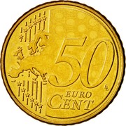 Cyprus 50 Euro Cent Kyrenia Ship 2008 KM# 83 50 EURO CENT LL coin reverse Cyprus 50 Euro Cent Kyrenia Ship 2008 KM# 83 50 EURO CENT LL coin reverse