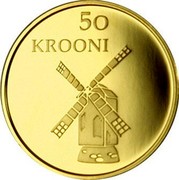 Estonia 50 Krooni 90th anniversary of the Estonia 2008 Proof KM# 50 50 KROONI coin reverse Estonia 50 Krooni 90th anniversary of the Estonia 2008 Proof KM# 50 50 KROONI coin reverse