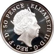 UK 50 Pence Britannia Modern 2017 Proof ELIZABETH II • D • G • REG • F • D • 50 PENCE J.C coin obverse UK 50 Pence Britannia Modern 2017 Proof ELIZABETH II • D • G • REG • F • D • 50 PENCE J.C coin obverse