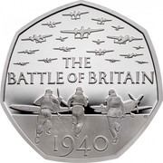 UK 50 Pence (The Battle of Britain) THE BATTLE OF BRITAIN 1940 coin reverse UK 50 Pence (The Battle of Britain) THE BATTLE OF BRITAIN 1940 coin reverse