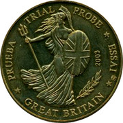 UK 50 ¢ Trial Probe 2003 PRUEBA TRIAL PROBE ESSAI GREAT BRITAIN 2003 coin obverse