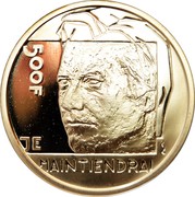 Luxembourg 500 Francs Coronation of Henri 2000 (qp) Proof KM# 74 500 F JE MAINTIENDRAI coin obverse