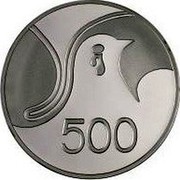 Cyprus 500 Mils 30th Anniversary of Universal Declaration of Human Rights 1978 Proof KM# 48a 500 coin reverse