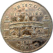 UK 6 Pence Somersetshire - Niblock & Latham 1811  BRISTOL & WILTSHIRE 1811 TOKEN coin obverse UK 6 Pence Somersetshire - Niblock & Latham 1811  BRISTOL & WILTSHIRE 1811 TOKEN coin obverse