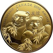 Canada 8 Dollars Pandas - A Golden Gift of Friendship 2019 FRIENDSHIP CANADA 2019 AMITIE coin reverse Canada 8 Dollars Pandas - A Golden Gift of Friendship 2019 FRIENDSHIP CANADA 2019 AMITIE coin reverse