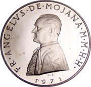 Malta 9 Tari Angelo 1971 X# 41 FR∙ANGELUS∙DE∙MOJANA∙M∙M∙H∙H∙ 1971 coin obverse Malta 9 Tari Angelo 1971 X# 41 FR∙ANGELUS∙DE∙MOJANA∙M∙M∙H∙H∙ 1971 coin obverse