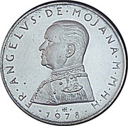 Malta 9 Tari Angelo 1978 proof X# 71 FR∙ANGELVS∙DE∙MOJANA∙M∙M∙H∙H∙ 1978 J. P. coin obverse