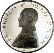 Malta 9 Tari Angelo (IYDP) 1981 proof X# 86 FR. ANGELVS DE MOJANA M. M. H. H. VEROI coin obverse